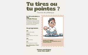 Tournoi de Pétanque - COMPLET -