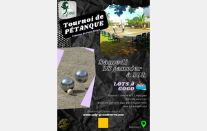 Tournoi de Pétanque du 18 Janvier